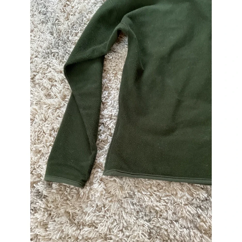 Roffe‎ Polartec Mens Quarter Zip Fleece Pullover Forest Green Jacket Large